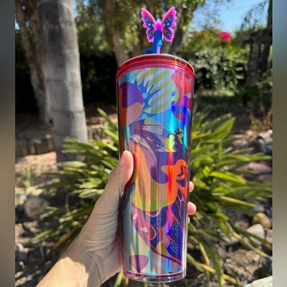 STARBUCKS 2024 SUMMER COLLECTIBLE BUTTERFLY SILICONE STRAW TOPPER PSYCHE… - Picture 5 of 9